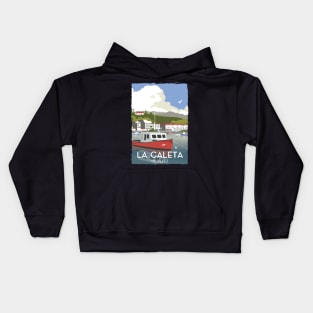 Spain La Caleta De Velez  Harbor Vintage Travel Poster Gift Kids Hoodie